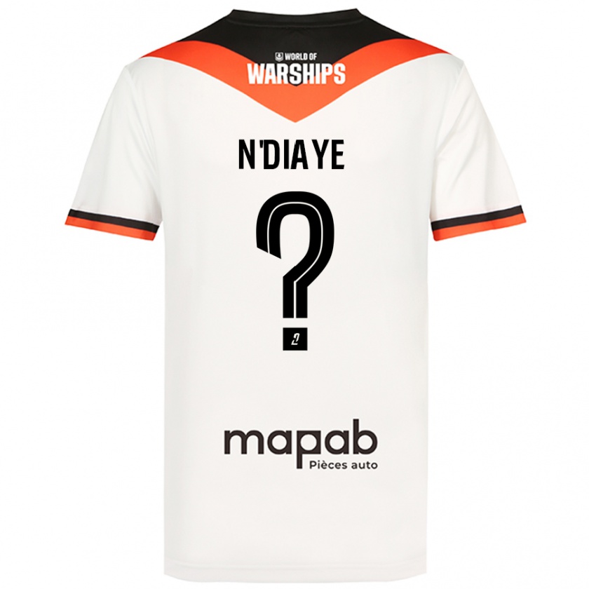 Kandiny Donna Maglia Bassirou N'diaye #0 Bianco Kit Gara Away 2024/25 Maglietta