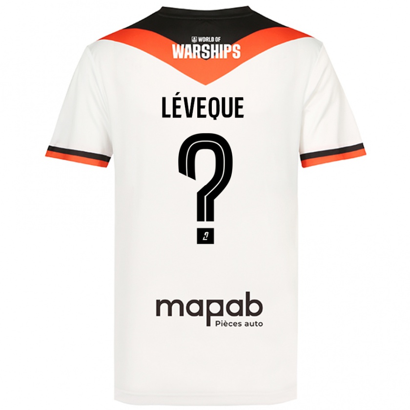 Kandiny Donna Maglia Léonardo Lévêque #0 Bianco Kit Gara Away 2024/25 Maglietta