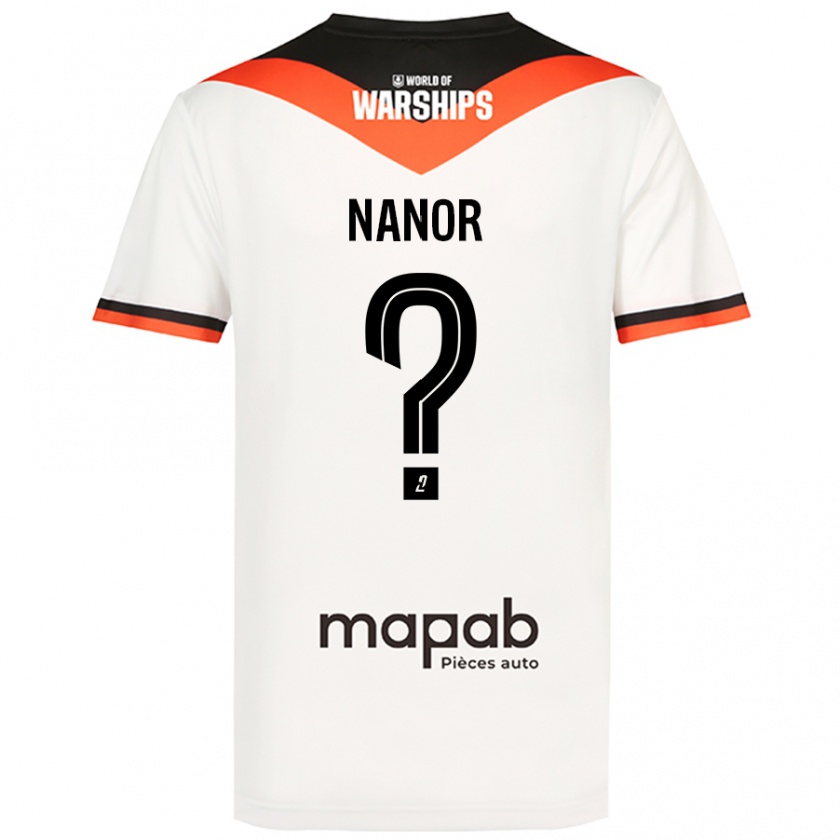 Kandiny Mujer Camiseta Enzo Nanor #0 Blanco 2ª Equipación 2024/25 La Camisa