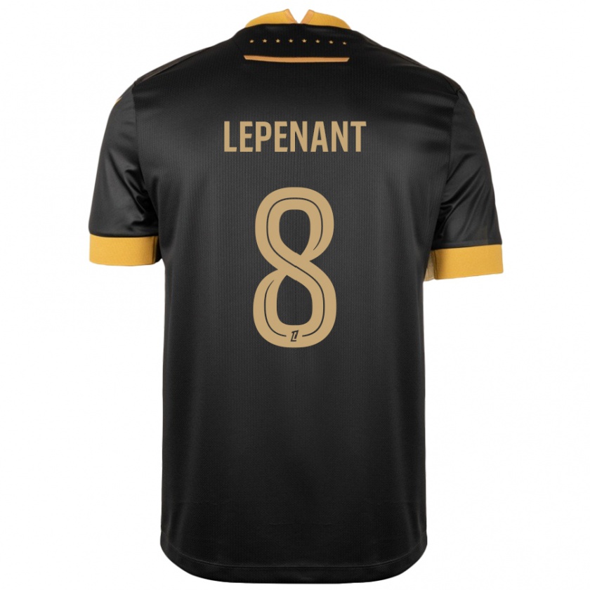 Kandiny Donna Maglia Johann Lepenant #8 Nero Marrone Kit Gara Away 2024/25 Maglietta