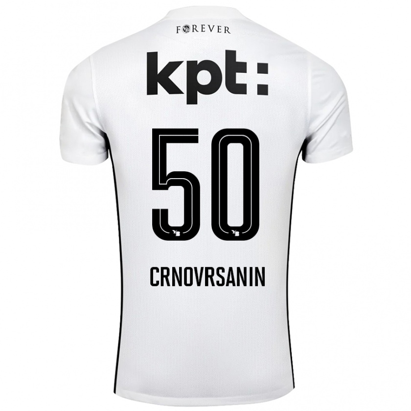 Kandiny Mujer Camiseta Sadin Crnovrsanin #50 Blanco Negro 2ª Equipación 2024/25 La Camisa