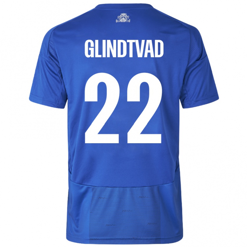 Kandiny Damen William Glindtvad #22 Weiß Blau Auswärtstrikot Trikot 2024/25 T-Shirt Österreich