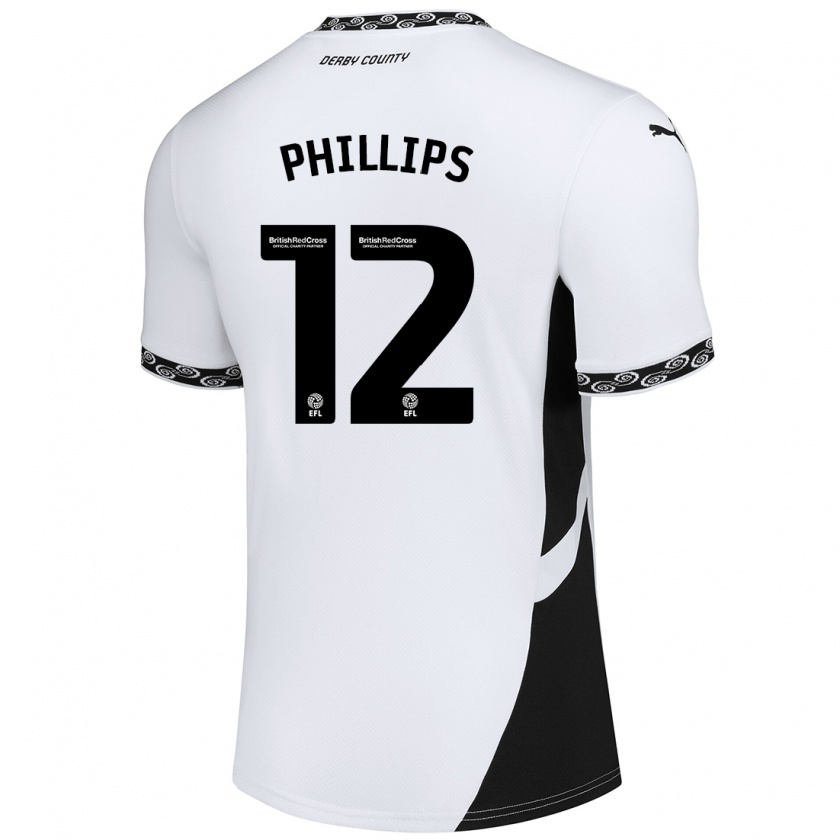 Kandiny Bambino Maglia Nathaniel Phillips #12 Bianco Nero Kit Gara Home 2024/25 Maglietta