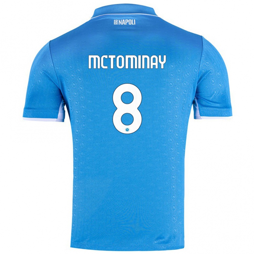 Kandiny Bambino Maglia Scott Mctominay #8 Azzurro Cielo Kit Gara Home 2024/25 Maglietta