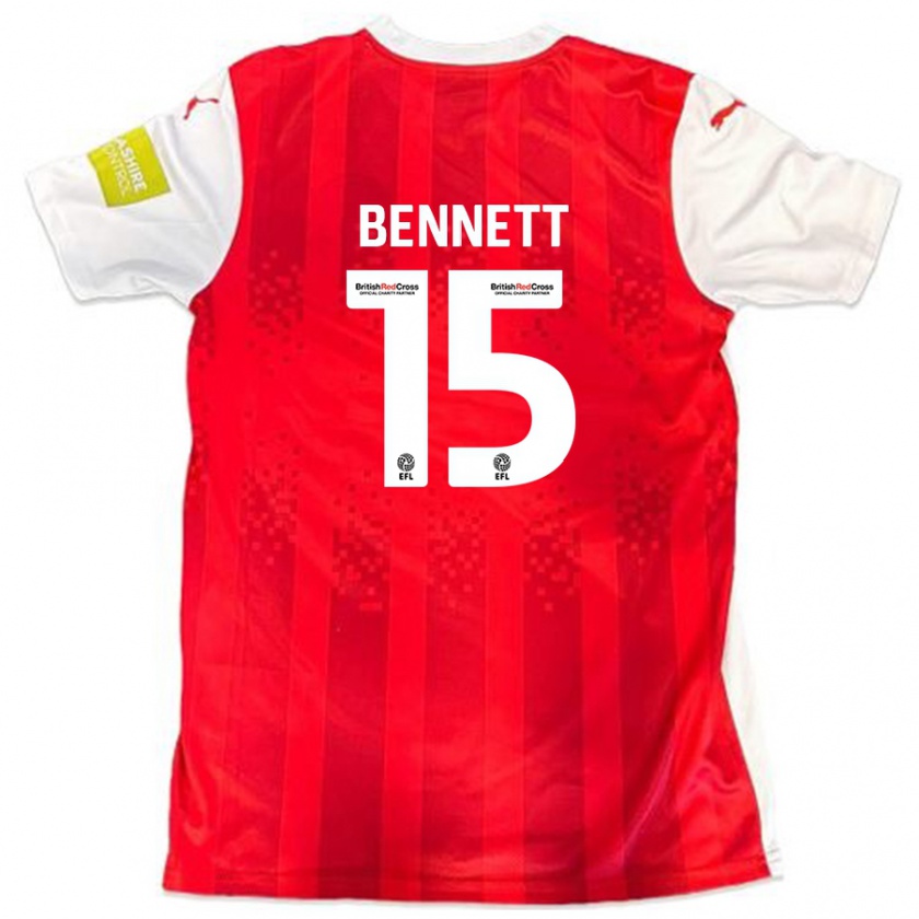 Kandiny Bambino Maglia Rhys Bennett #15 Rosso Bianco Kit Gara Home 2024/25 Maglietta