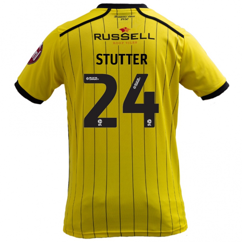 Kandiny Bambino Maglia Ronnie Stutter #24 Giallo Kit Gara Home 2024/25 Maglietta