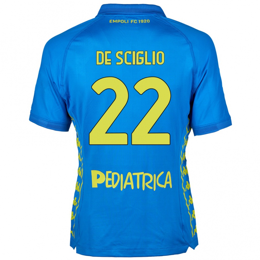 Kandiny Bambino Maglia Mattia De Sciglio #22 Blu Kit Gara Home 2024/25 Maglietta