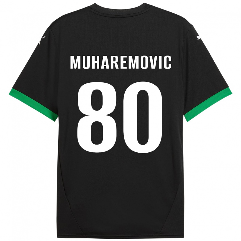 Kandiny Bambino Maglia Tarik Muharemovic #80 Nero Verde Scuro Kit Gara Home 2024/25 Maglietta