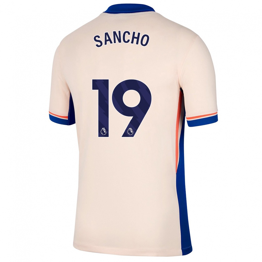 Kandiny Bambino Maglia Jadon Sancho #19 Beige Chiaro Kit Gara Away 2024/25 Maglietta