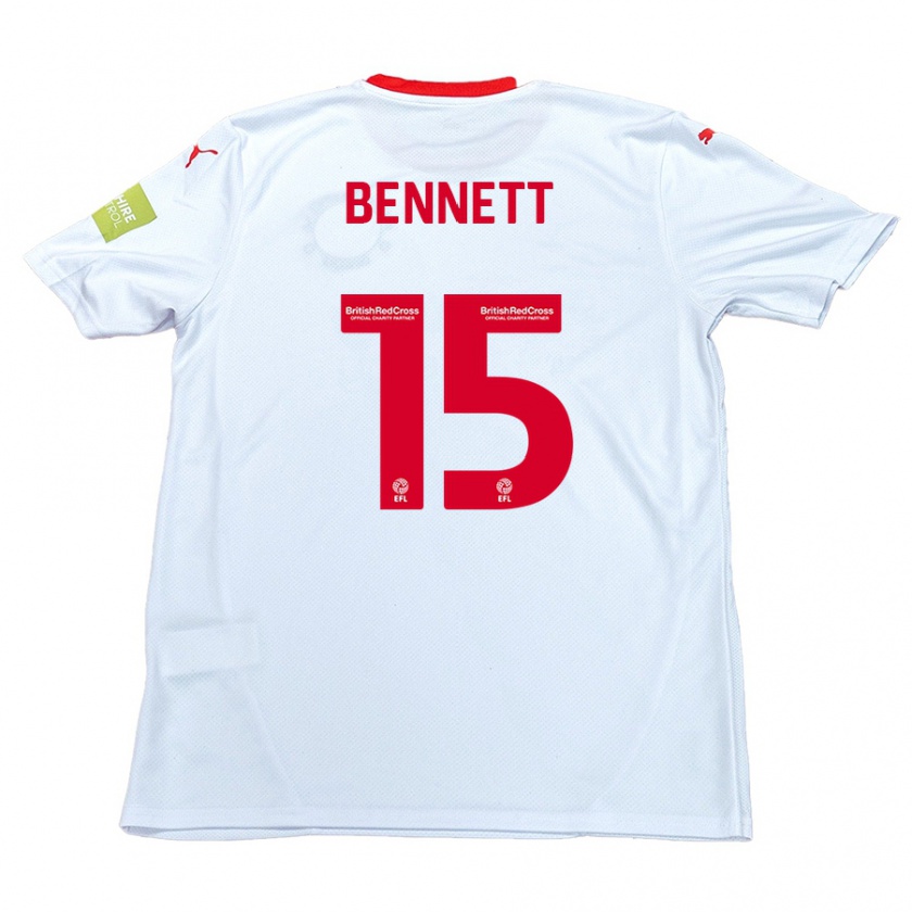 Kandiny Bambino Maglia Rhys Bennett #15 Bianco Kit Gara Away 2024/25 Maglietta