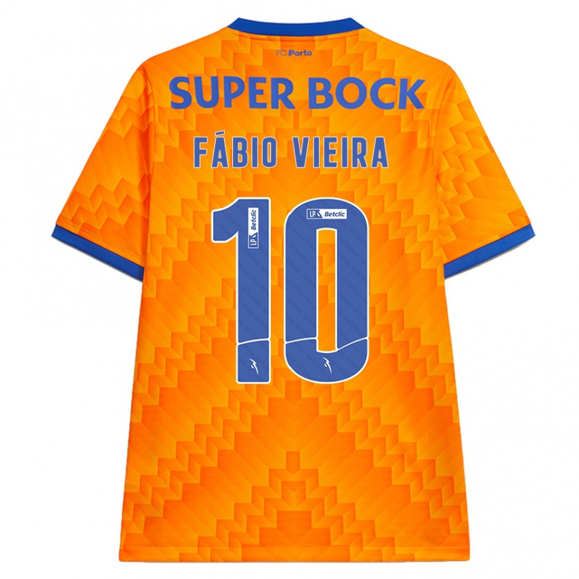 Kandiny Bambino Maglia Fábio Vieira #10 Arancione Kit Gara Away 2024/25 Maglietta