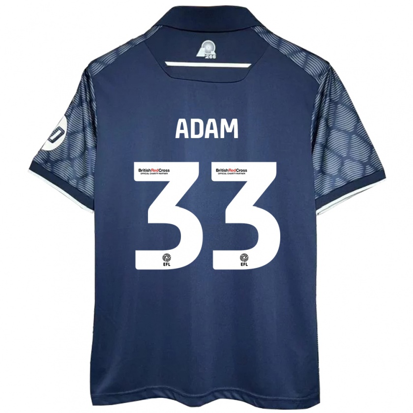 Kandiny Bambino Maglia Josh Adam #33 Nero Kit Gara Away 2024/25 Maglietta