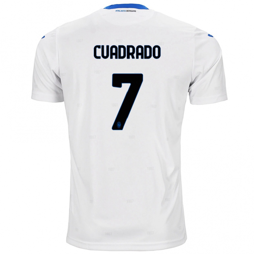 Kandiny Bambino Maglia Juan Cuadrado #7 Bianco Kit Gara Away 2024/25 Maglietta