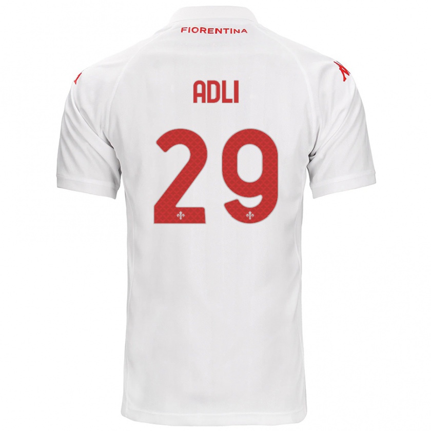 Kandiny Bambino Maglia Yacine Adli #29 Bianco Kit Gara Away 2024/25 Maglietta