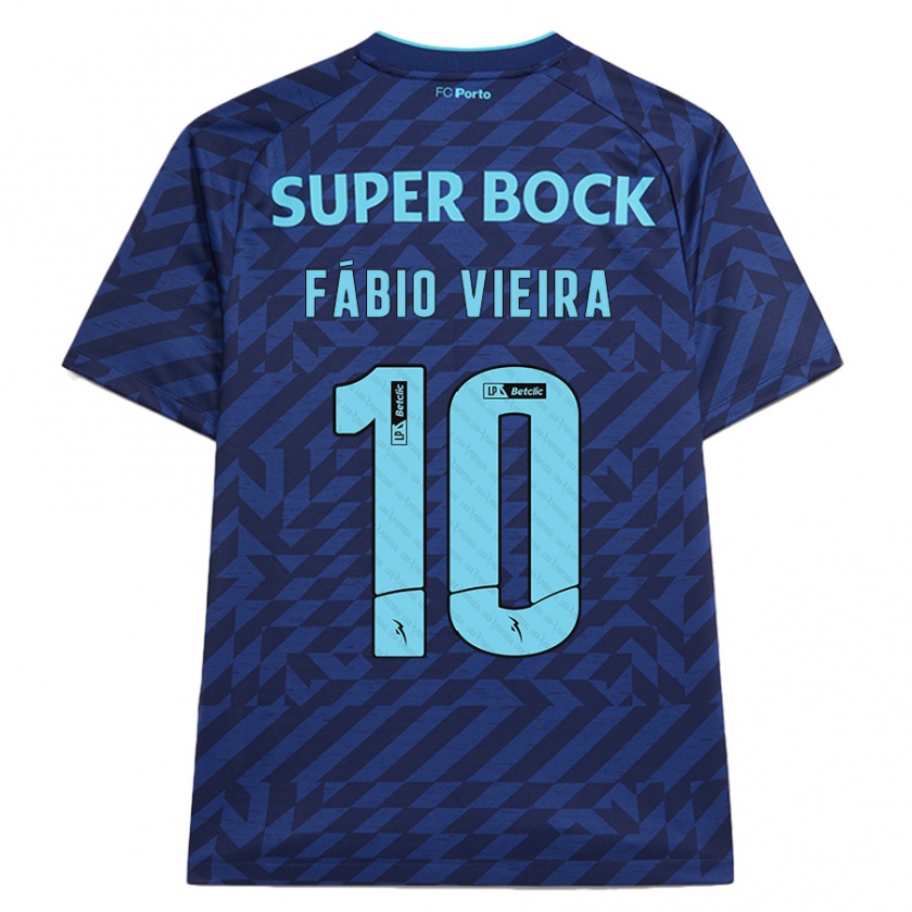 Kandiny Bambino Maglia Fábio Vieira #10 Blu Navy Kit Gara Third 2024/25 Maglietta