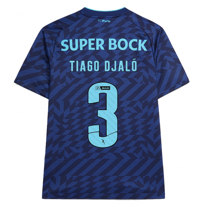 Kandiny Bambino Maglia Tiago Djaló #3 Blu Navy Kit Gara Third 2024/25 Maglietta