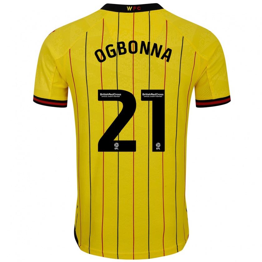 Kandiny Bambino Maglia Angelo Ogbonna #21 Giallo Nero Kit Gara Home 2024/25 Maglietta