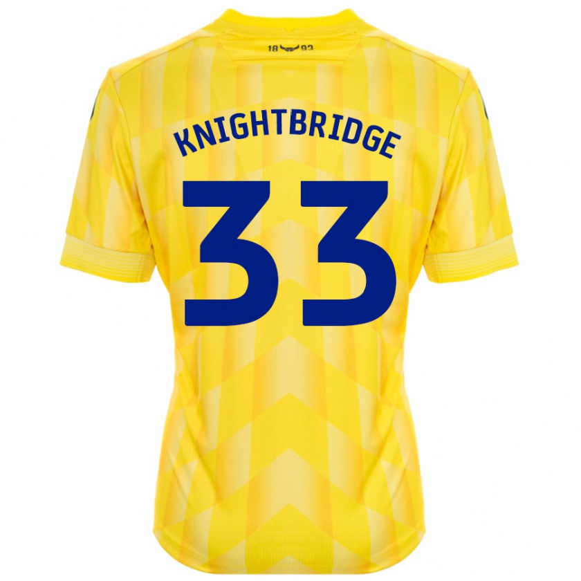 Kandiny Bambino Maglia Jacob Knightbridge #33 Giallo Kit Gara Home 2024/25 Maglietta