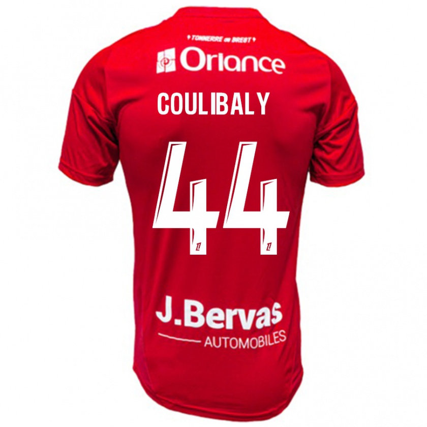 Kandiny Bambino Maglia Soumaïla Coulibaly #44 Rosso Bianco Kit Gara Home 2024/25 Maglietta