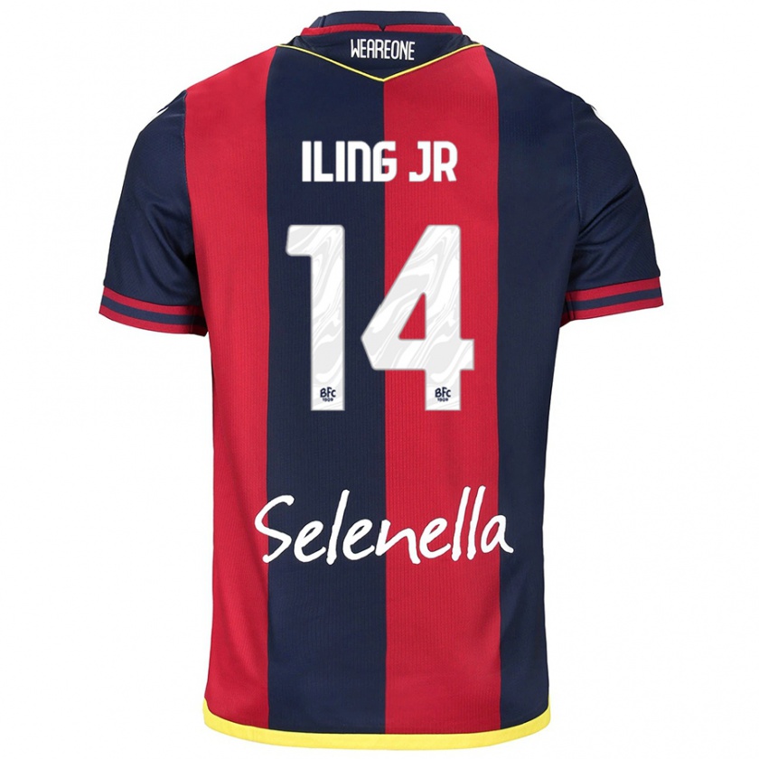 Kandiny Bambino Maglia Samuel Iling-Junior #14 Rosso Blu Reale Kit Gara Home 2024/25 Maglietta