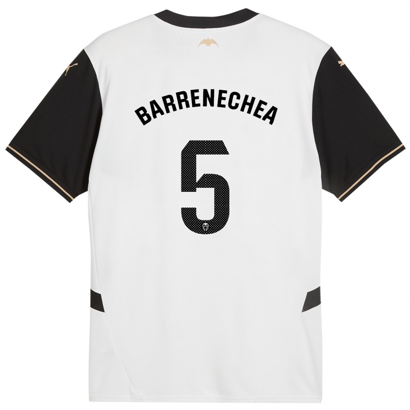 Kandiny Bambino Maglia Enzo Barrenechea #5 Bianco Nero Kit Gara Home 2024/25 Maglietta