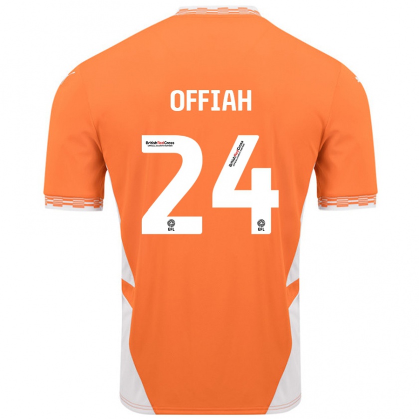 Kandiny Bambino Maglia Odel Offiah #24 Arancione Bianco Kit Gara Home 2024/25 Maglietta