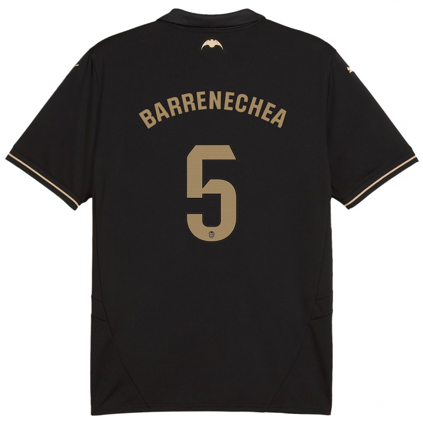 Kandiny Bambino Maglia Enzo Barrenechea #5 Nero Kit Gara Away 2024/25 Maglietta