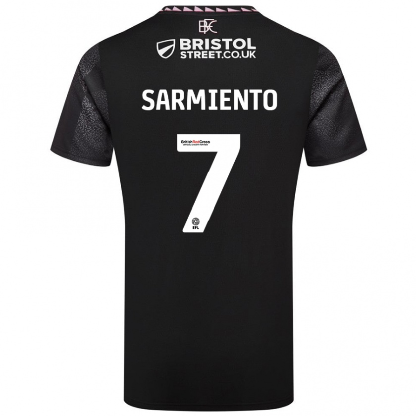 Kandiny Bambino Maglia Jeremy Sarmiento #7 Nero Kit Gara Away 2024/25 Maglietta