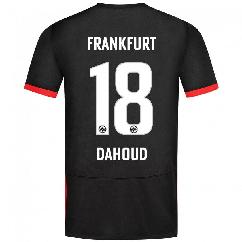 Kandiny Bambino Maglia Mahmoud Dahoud #18 Nero Kit Gara Away 2024/25 Maglietta