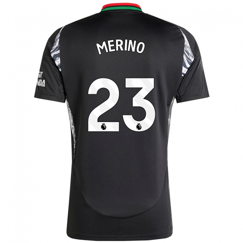 Kandiny Bambino Maglia Mikel Merino #23 Nero Kit Gara Away 2024/25 Maglietta