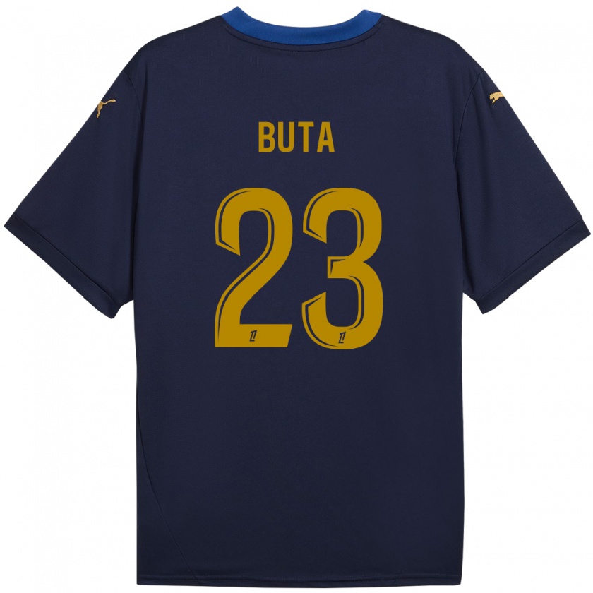 Kandiny Bambino Maglia Aurélio Buta #23 Blu Navy Kit Gara Away 2024/25 Maglietta