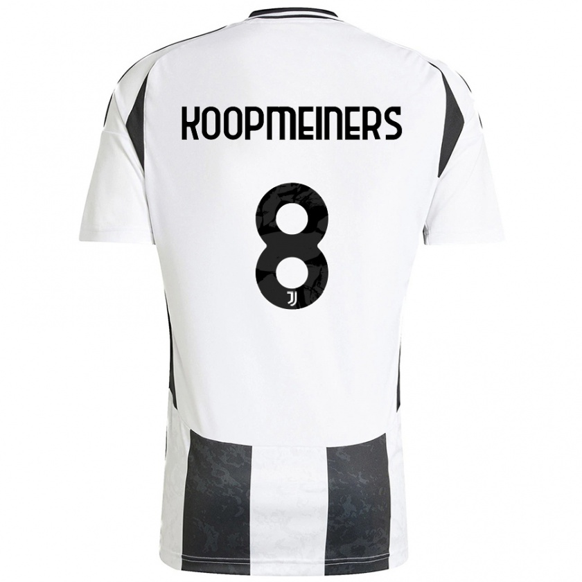 Kandiny Bambino Maglia Teun Koopmeiners #8 Bianco Nero Kit Gara Home 2024/25 Maglietta