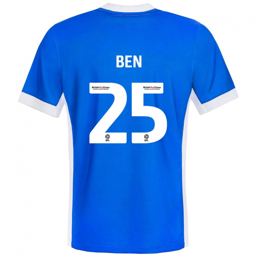 Kandiny Bambino Maglia Ben Davies #25 Blu Bianco Kit Gara Home 2024/25 Maglietta