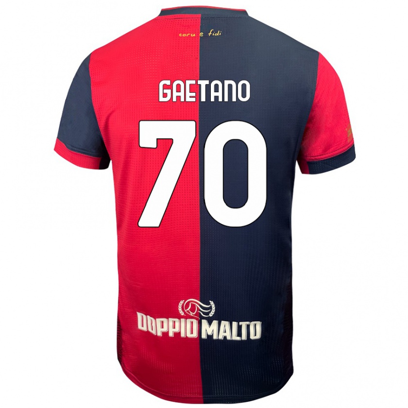 Kandiny Bambino Maglia Gianluca Gaetano #70 Rosso Blu Più Scuro Kit Gara Home 2024/25 Maglietta