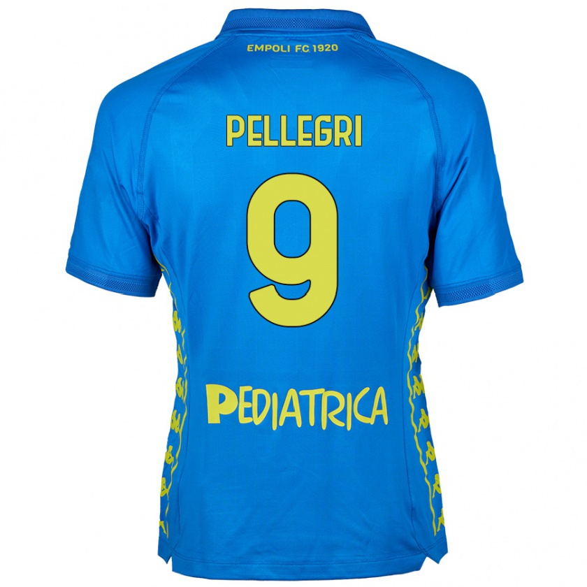 Kandiny Bambino Maglia Pietro Pellegri #9 Blu Kit Gara Home 2024/25 Maglietta