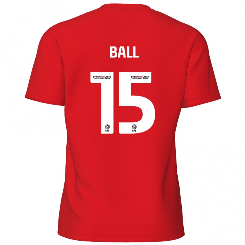 Kandiny Bambino Maglia Dominic Ball #15 Rosso Kit Gara Home 2024/25 Maglietta