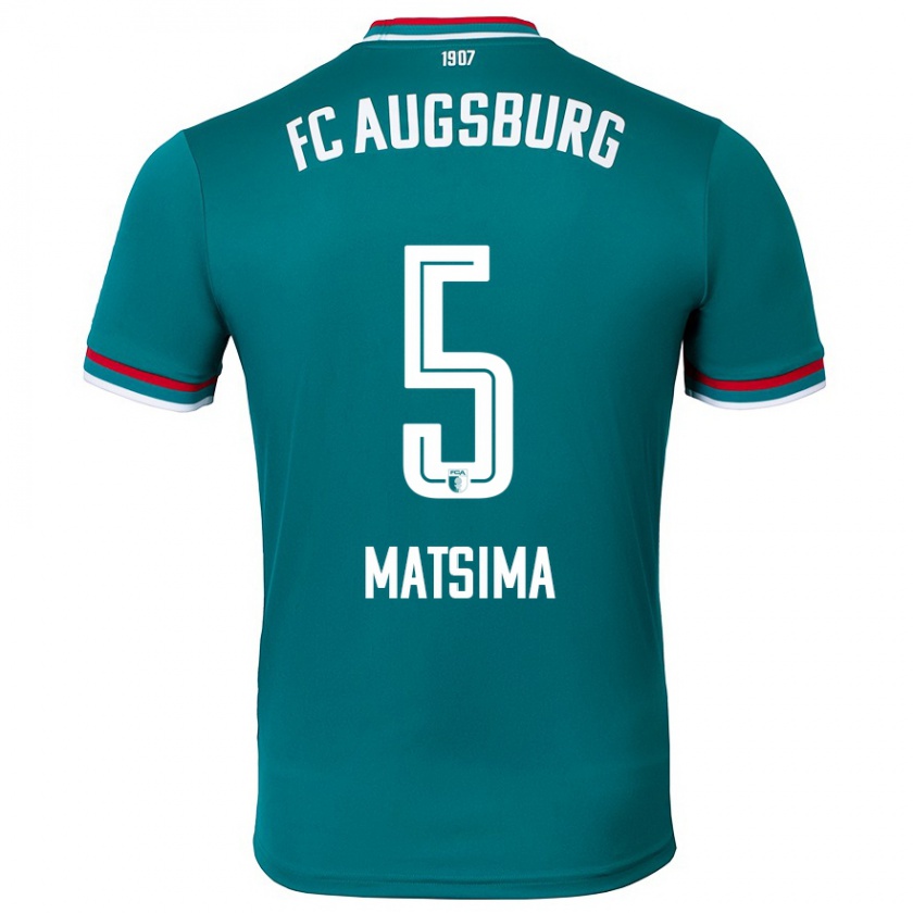 Kandiny Bambino Maglia Chrislain Matsima #5 Verde Scuro Kit Gara Away 2024/25 Maglietta