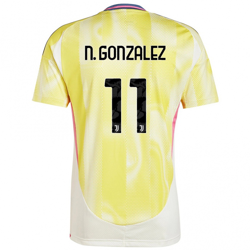 Kandiny Bambino Maglia Nico González #11 Giallo Solare Kit Gara Away 2024/25 Maglietta