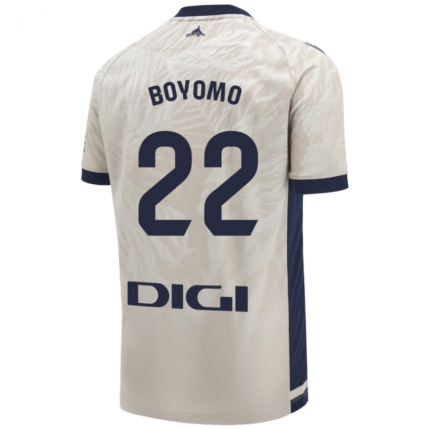 Kandiny Bambino Maglia Enzo Boyomo #22 Grigio Chiaro Kit Gara Away 2024/25 Maglietta