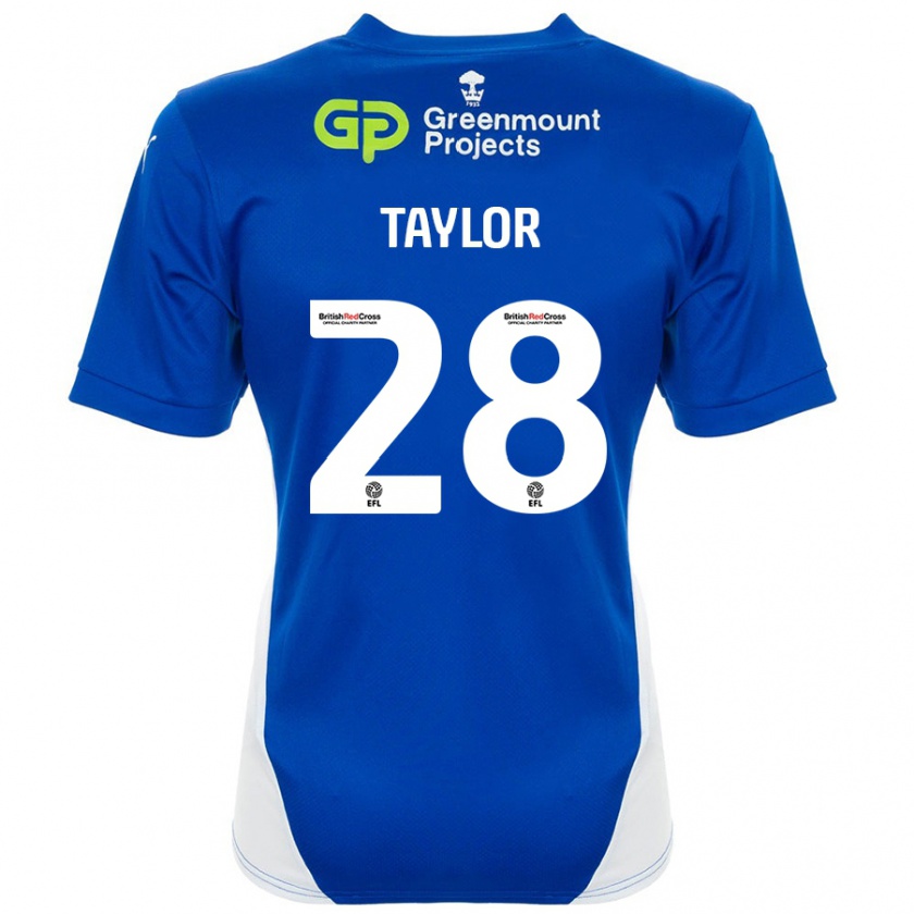 Kandiny Bambino Maglia Dale Taylor #28 Blu Bianco Kit Gara Home 2024/25 Maglietta