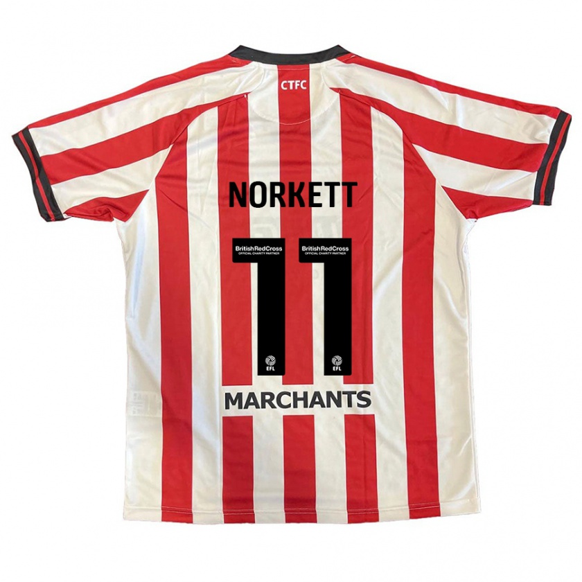 Kandiny Bambino Maglia Manni Norkett #11 Rosso Bianco Kit Gara Home 2024/25 Maglietta