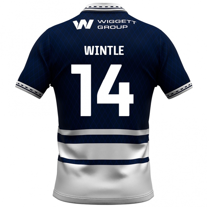 Kandiny Bambino Maglia Ryan Wintle #14 Blu Navy Bianco Kit Gara Home 2024/25 Maglietta