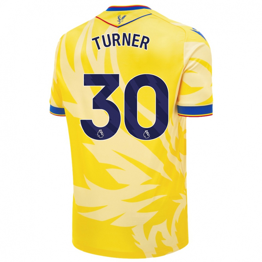 Kandiny Bambino Maglia Matt Turner #30 Giallo Kit Gara Away 2024/25 Maglietta