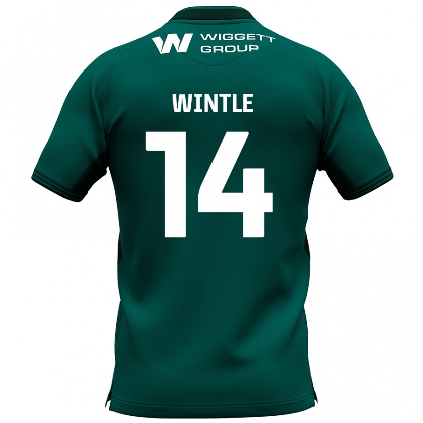 Kandiny Bambino Maglia Ryan Wintle #14 Verde Kit Gara Away 2024/25 Maglietta