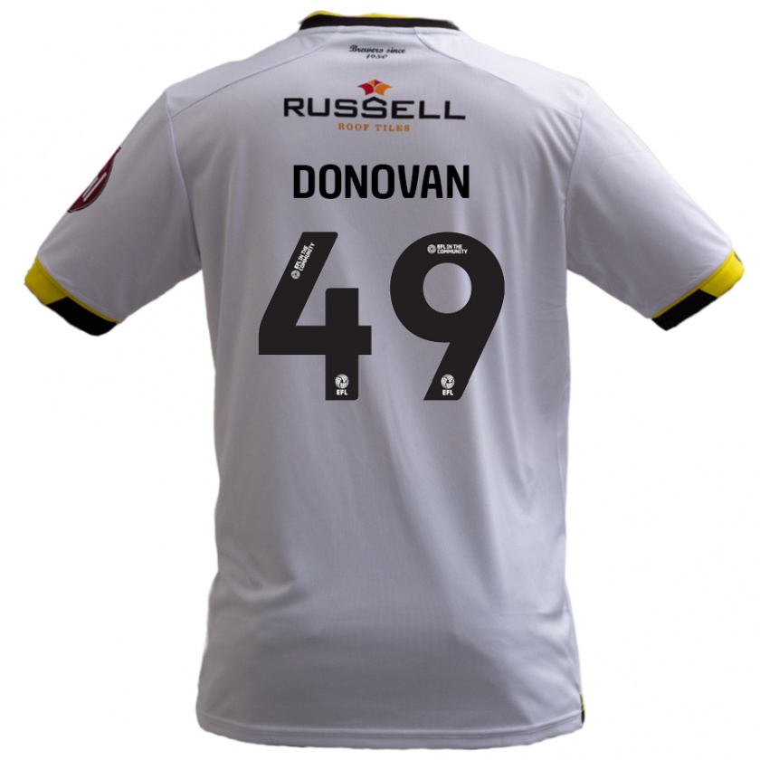 Kandiny Bambino Maglia Romelle Donovan #49 Bianco Kit Gara Away 2024/25 Maglietta