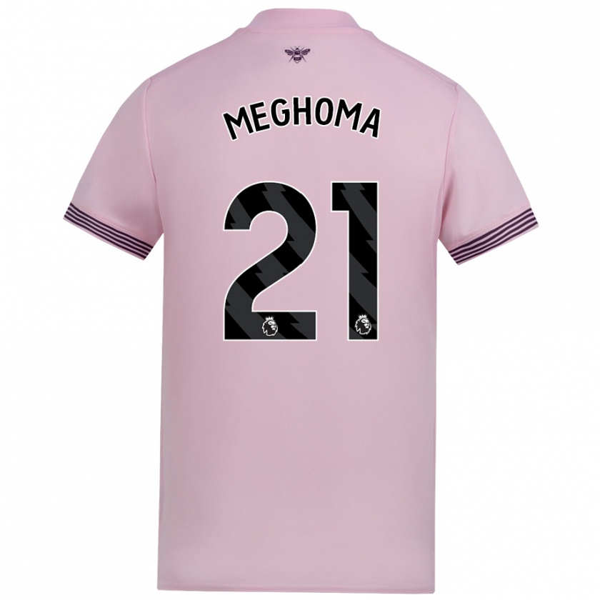 Kandiny Bambino Maglia Jayden Meghoma #21 Rosa Kit Gara Away 2024/25 Maglietta