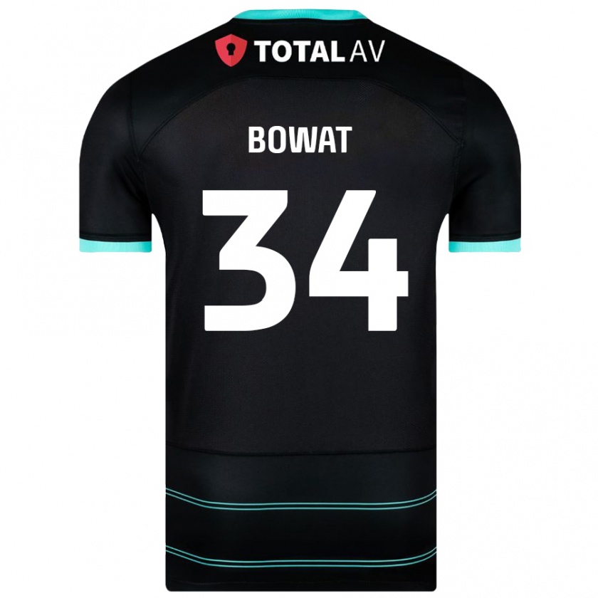 Kandiny Bambino Maglia Ibane Bowat #34 Nero Kit Gara Away 2024/25 Maglietta