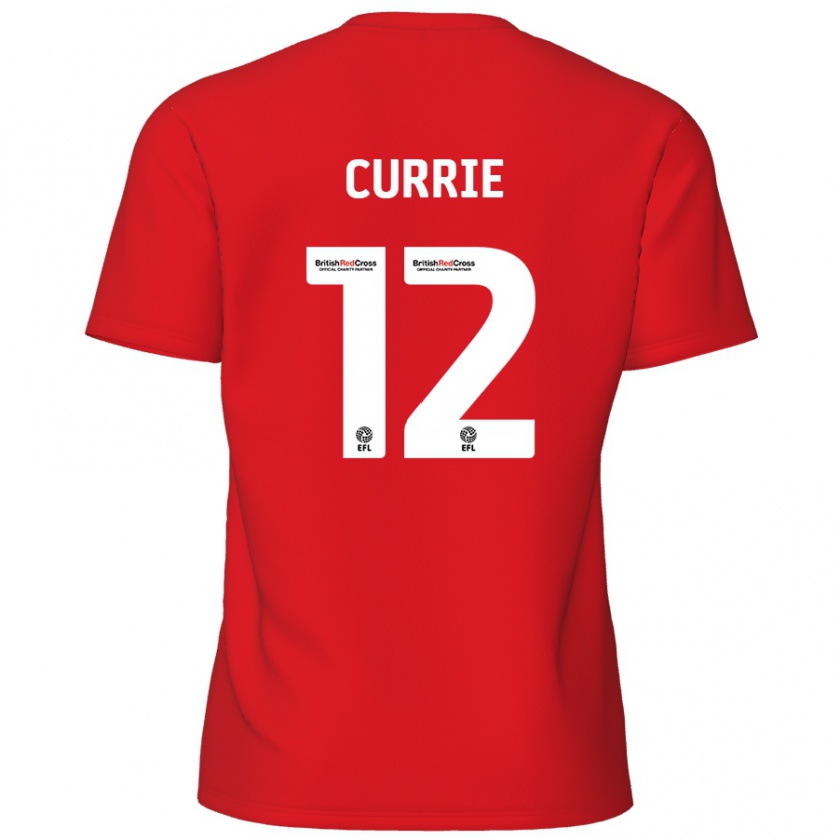 Kandiny Bambino Maglia Jack Currie #12 Rosso Kit Gara Home 2024/25 Maglietta