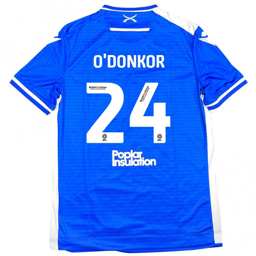 Kandiny Bambino Maglia Gatlin O'donkor #24 Blu Bianco Kit Gara Home 2024/25 Maglietta