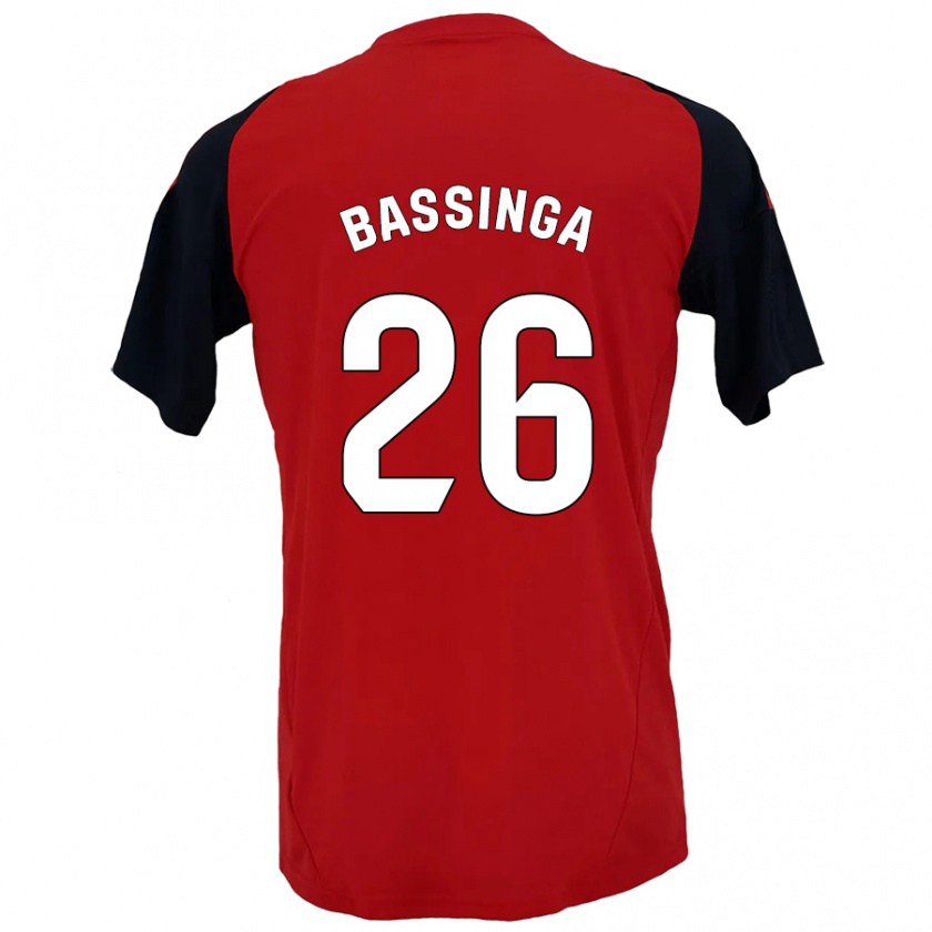 Kandiny Bambino Maglia Aboubacar Bassinga #26 Rosso Nero Kit Gara Home 2024/25 Maglietta